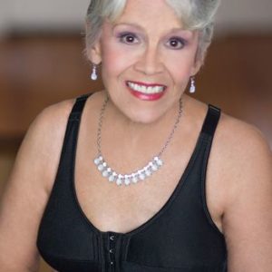 woman in black front clasp bra