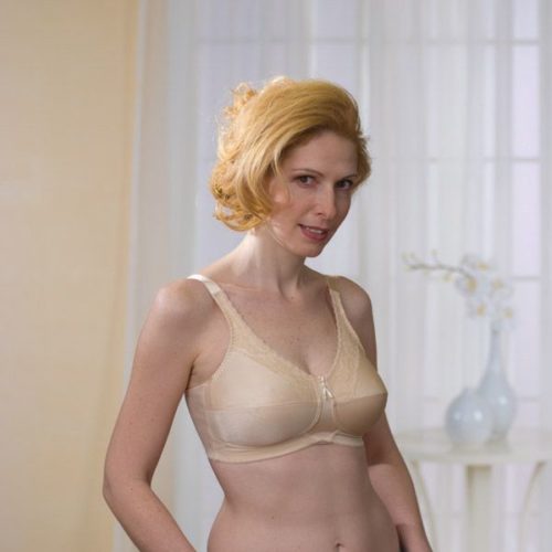 woman wearing nude bra