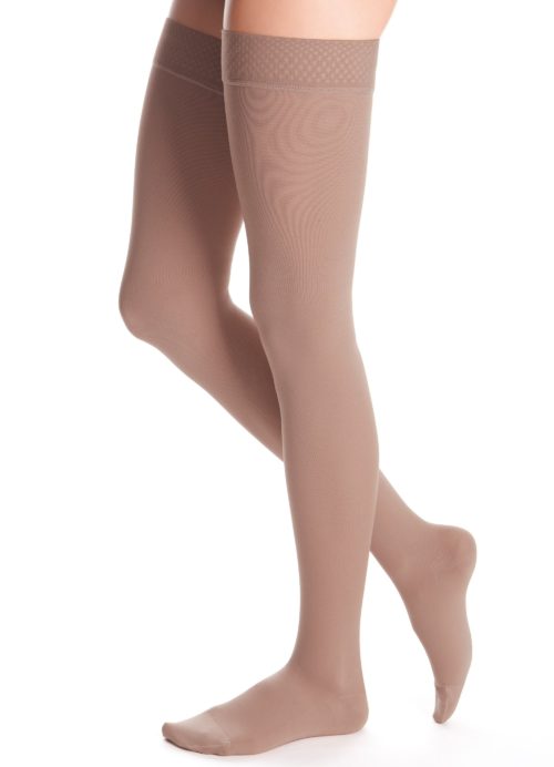 beige compression stockings
